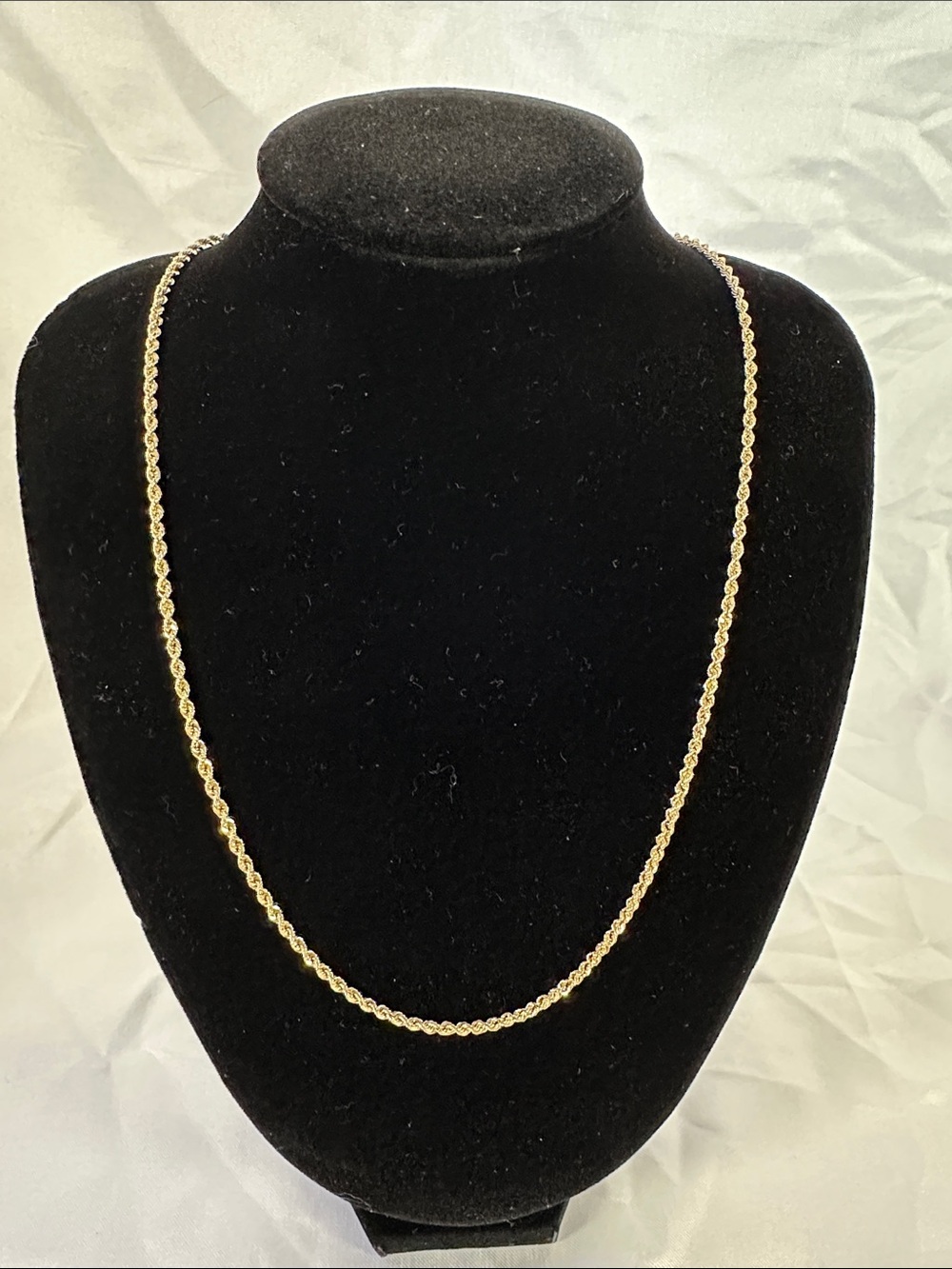 30: Brand New 10K Solid Gold 18” 1.8mm Rope Necklace